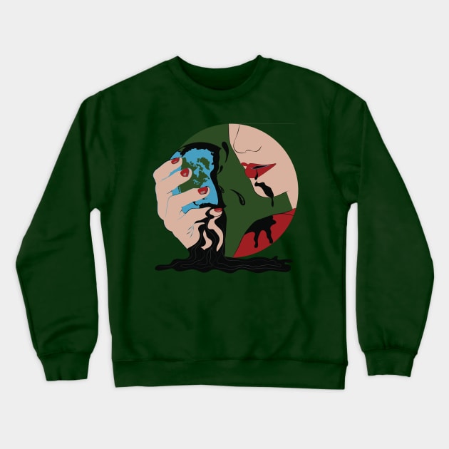 Oil Spill Crewneck Sweatshirt by TommyArtDesign